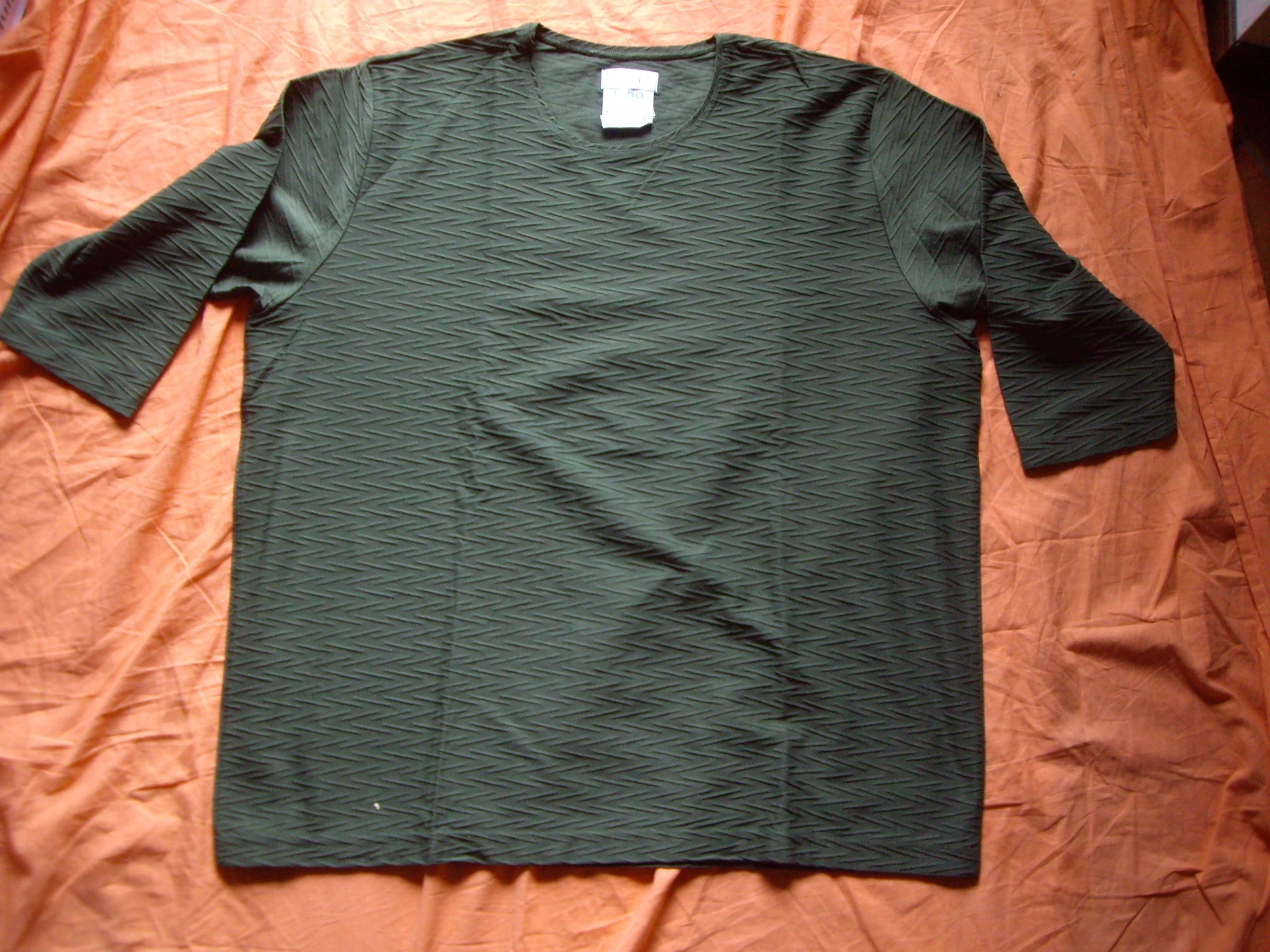 Túnica waffle Verde Sapin mangas 3/4 etiqueta indicando T.XL – photo 3